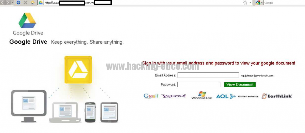 Phishing en un sitio Web comprometido